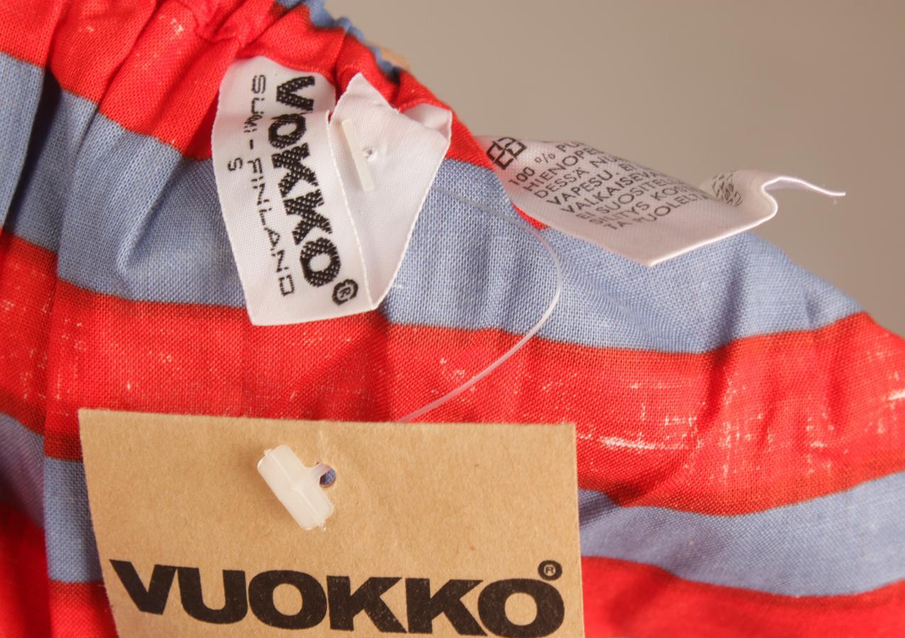Vintage Vuokko red blue striped skirt S - Image 5