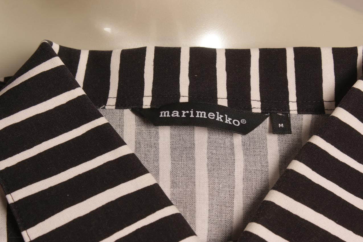 Marimekko black and white striped Jokapoika shirt men M - Image 2