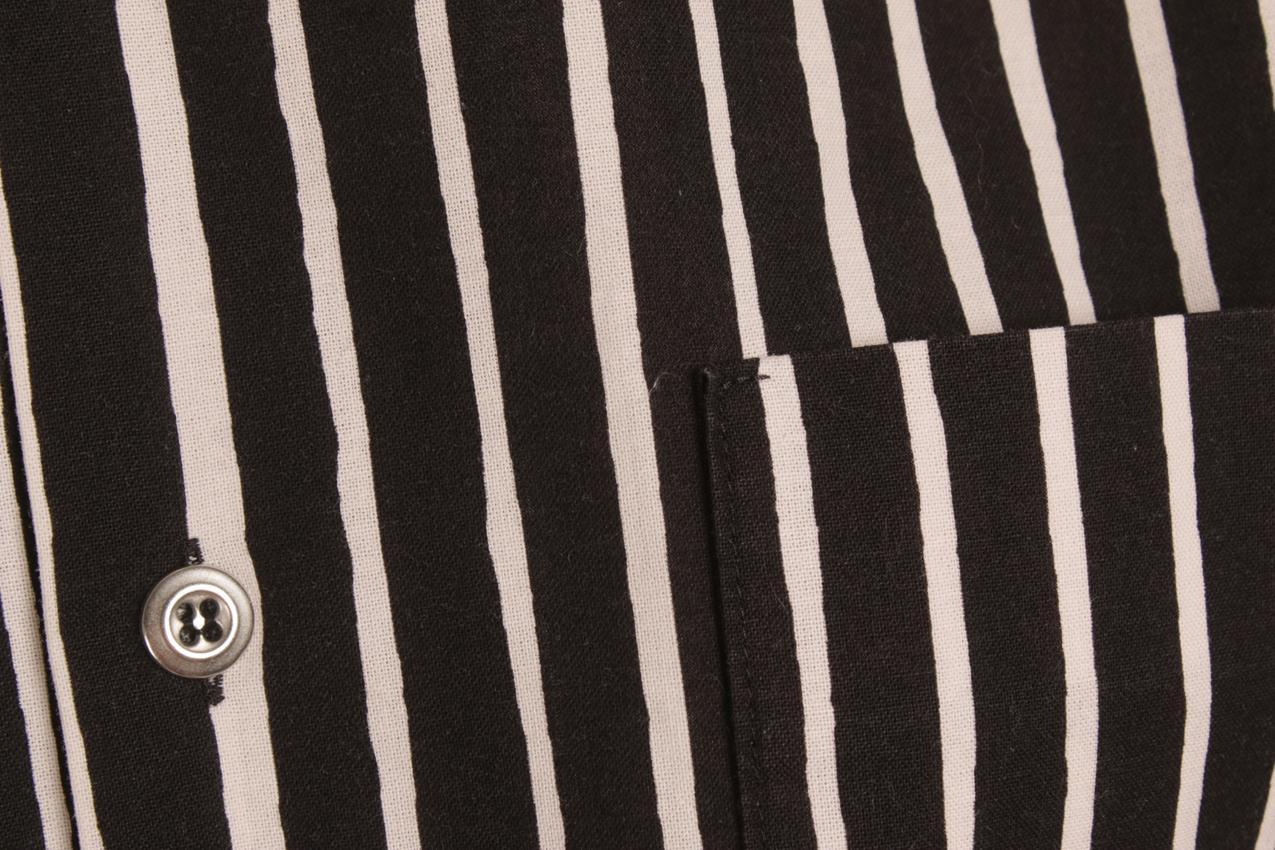 Marimekko black and white striped Jokapoika shirt men M - Image 6
