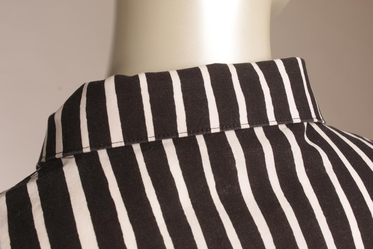 Marimekko black and white striped Jokapoika shirt men M - Image 9