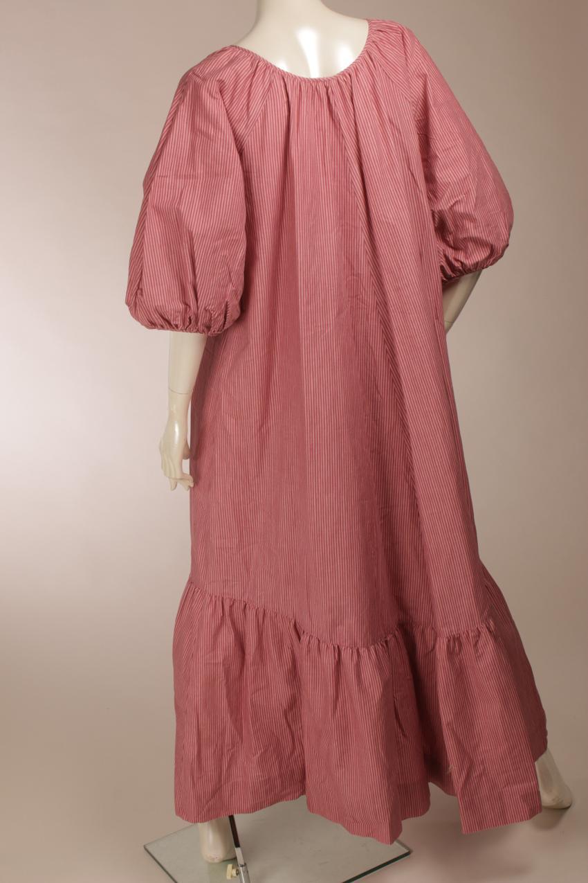 Vintage Marimekko Annikki Rimala pinkki raidallilnen “Rakkauskirje” maksimekko L XL - Image 6