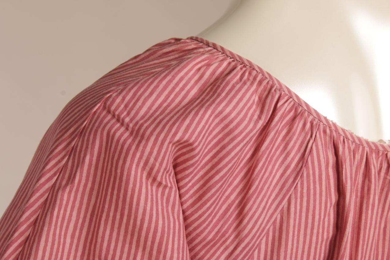 Vintage Marimekko Annikki Rimala pinkki raidallilnen “Rakkauskirje” maksimekko L XL - Image 7