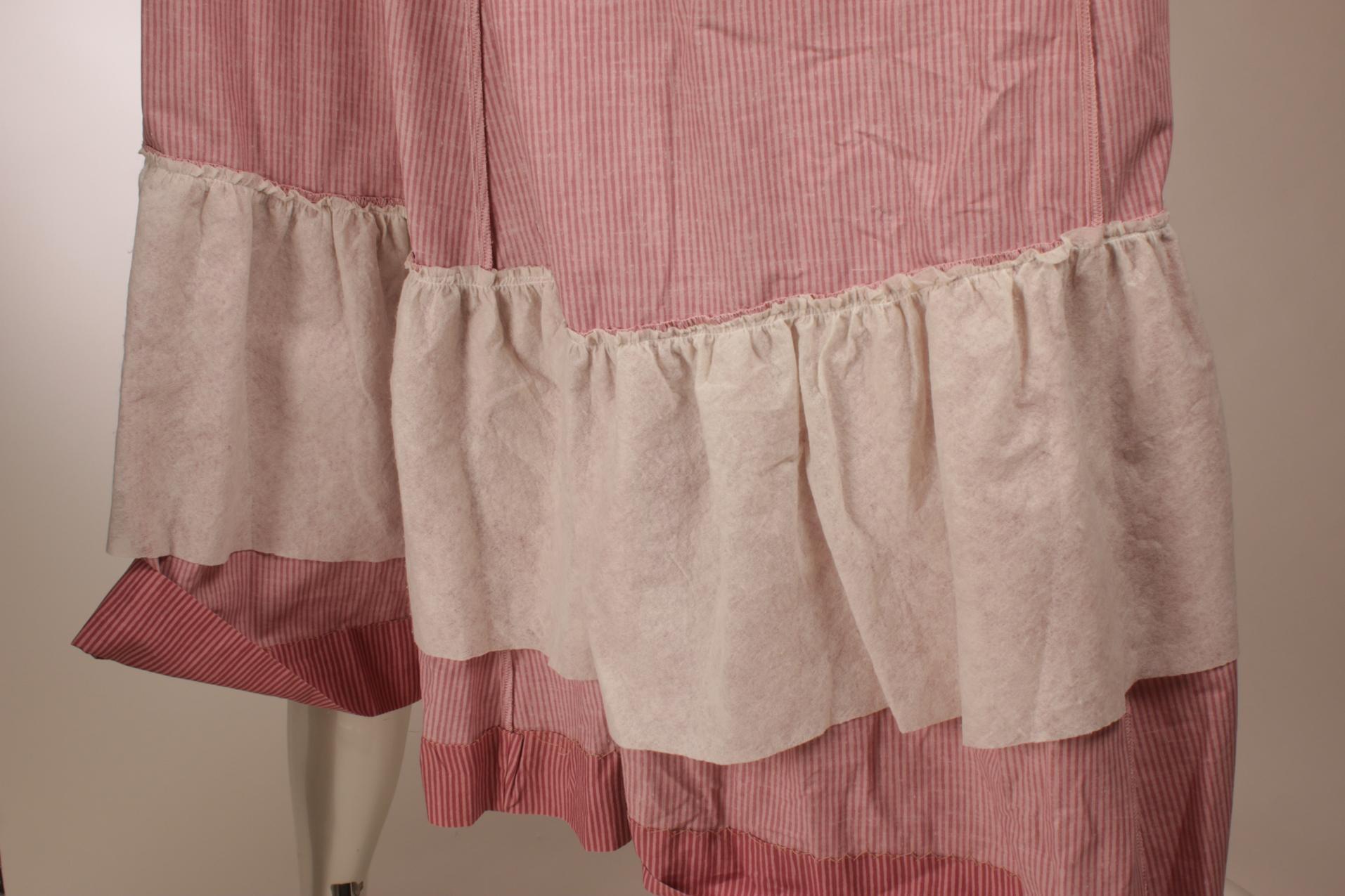 Vintage Marimekko Annikki Rimala pinkki raidallilnen “Rakkauskirje” maksimekko L XL - Image 8