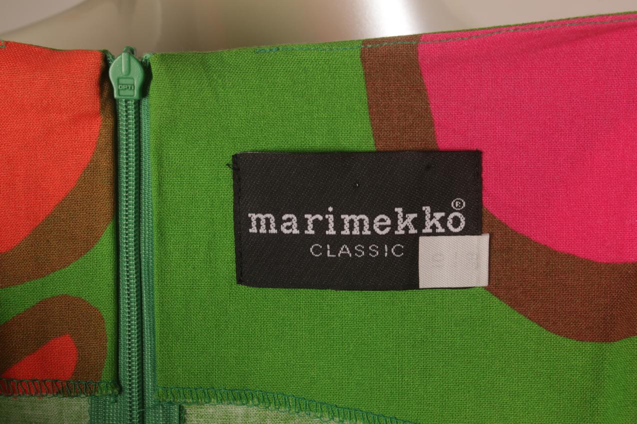 Marimekko Annika Rimala vihreä oranssi ”Monrepos” “Keidas” maksimekko M - Image 8