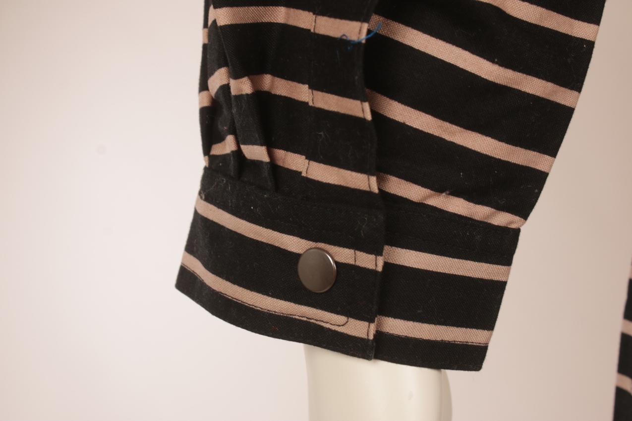 Vintage Vuokko beige musta raidallinen haalari XS - Image 9