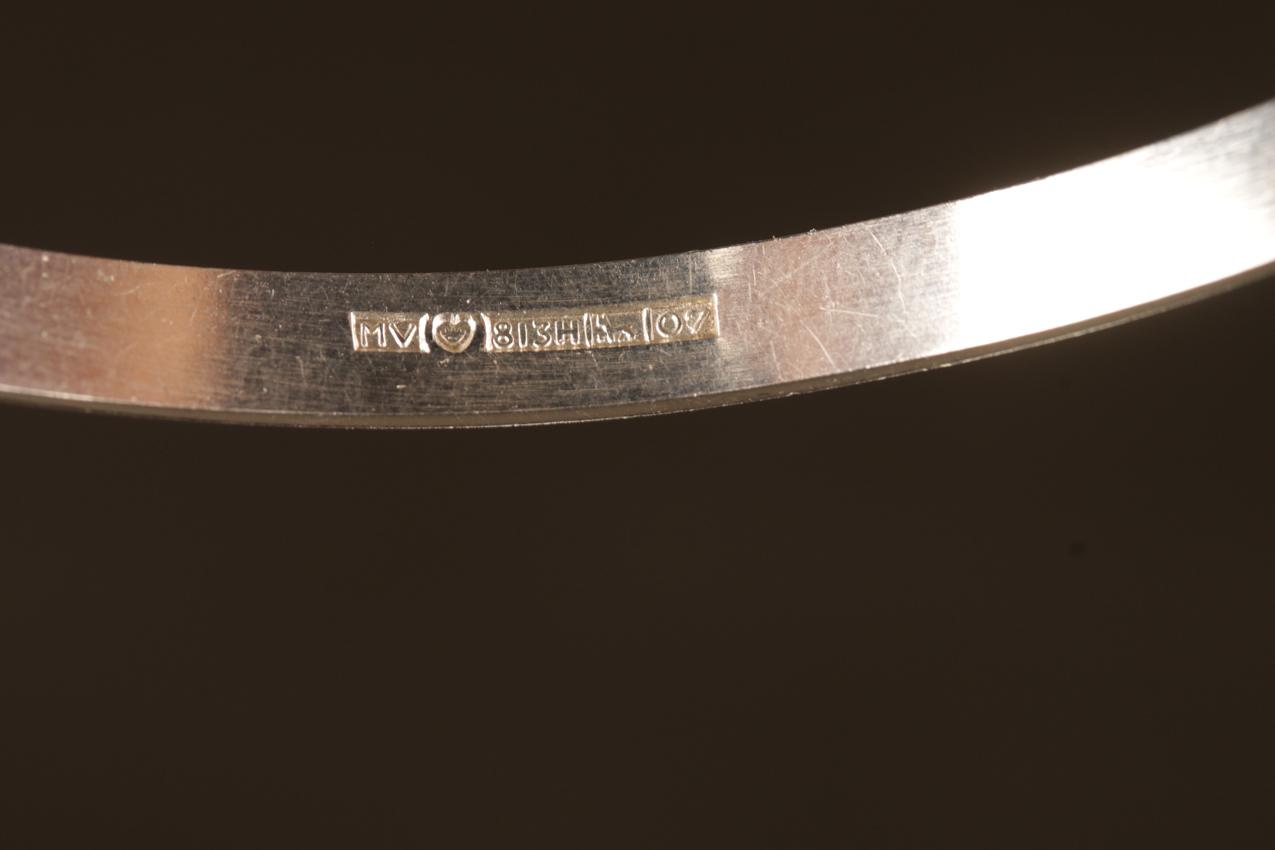 Vintage Erik Granit silver bracelet with spectorlite stone - Image 4