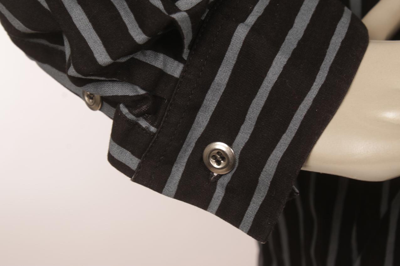 Marimekko black and gray striped Jokapoika shirt XL - Image 7