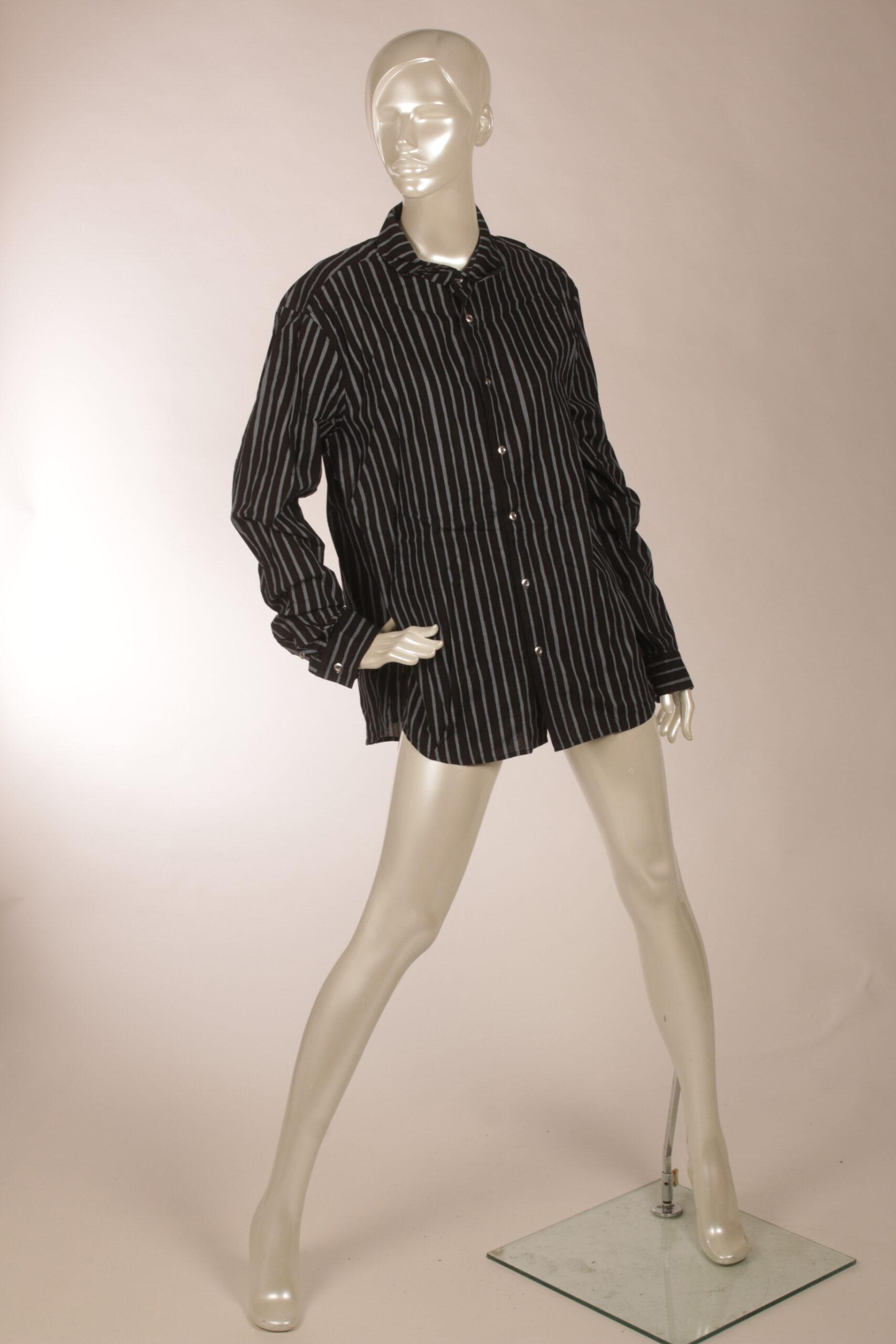 Marimekko black and gray striped Jokapoika shirt XL - Image 2