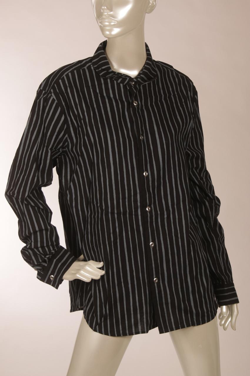 Marimekko black and gray striped Jokapoika shirt XL