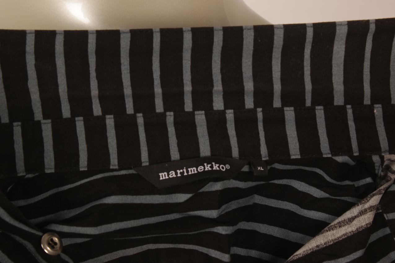 Marimekko black and gray striped Jokapoika shirt XL - Image 6