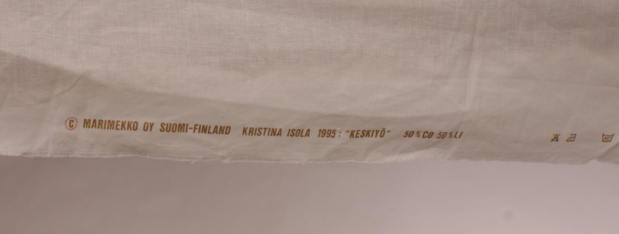 Vintage Marimekko ”Keskiyö” linen blend fabric tablecloth designed by Kristina Isola - Image 4