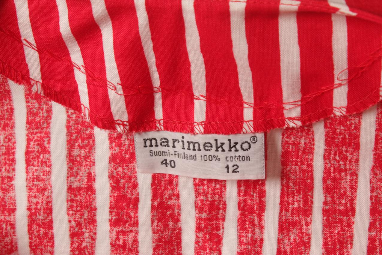 Vintage Marimekko punainen “Mariessu” mekko L - Image 8