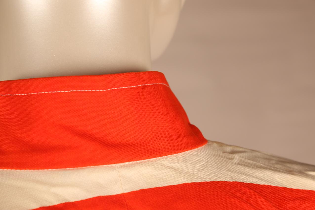 Vintage Vuokko white red striped dress S - Image 4