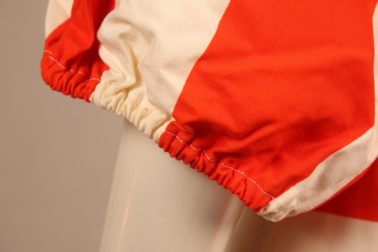 Vintage Vuokko white red striped dress S - Image 5