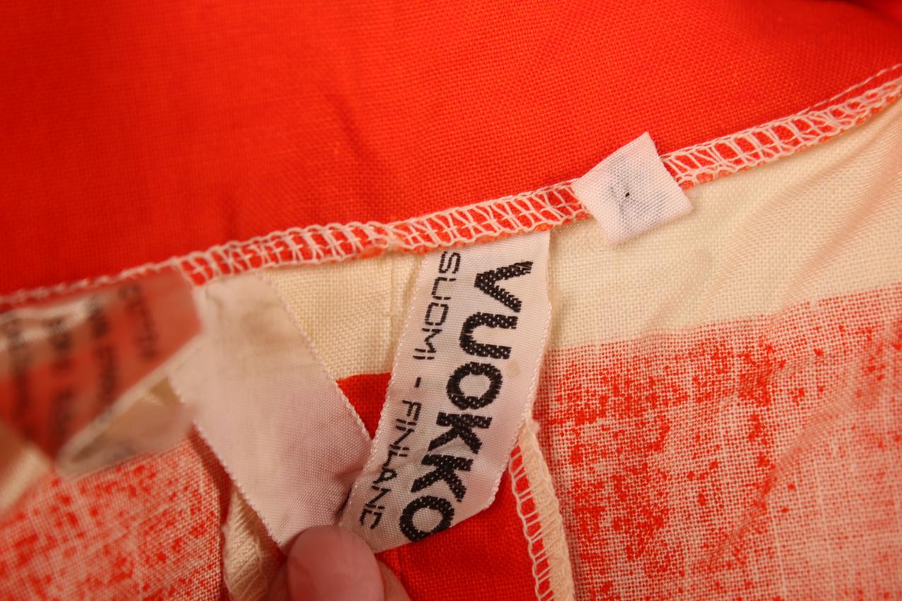 Vintage Vuokko white red striped dress S - Image 6