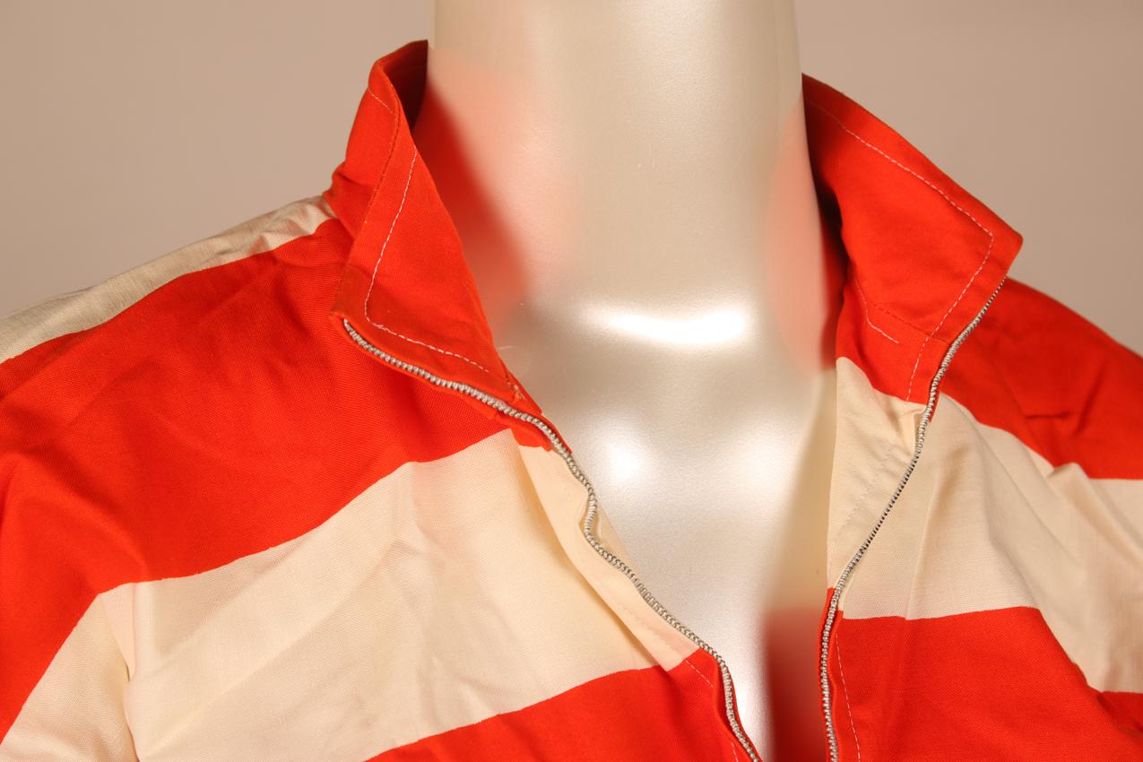 Vintage Vuokko white red striped dress S - Image 8
